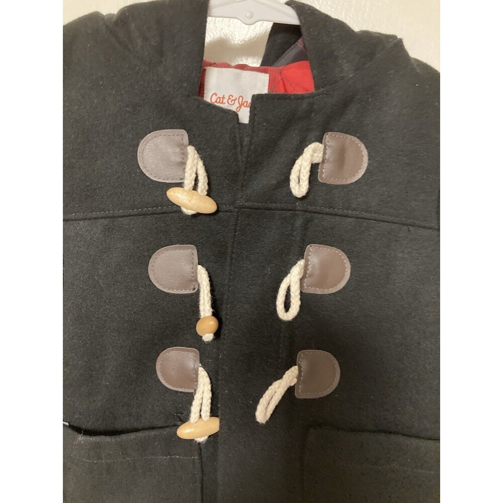 Toddler Coat Size 2T Black Color Long Sleeve Button Front with Pockets - Picture 4 of 7